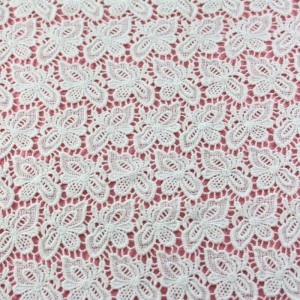 Nueva tela italiana del cordón del algodón telas solubles en agua hermosas de la mariposa para la ropa