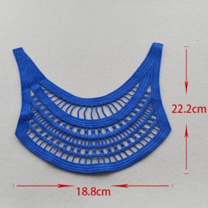 Nuevo diseño de cuello de encaje de poliéster de moda escote para trajes de baño